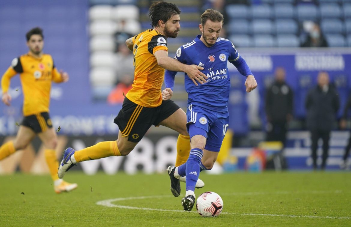 Ruben Neves a rare bright spark in Wolves’ defeat to Leicester